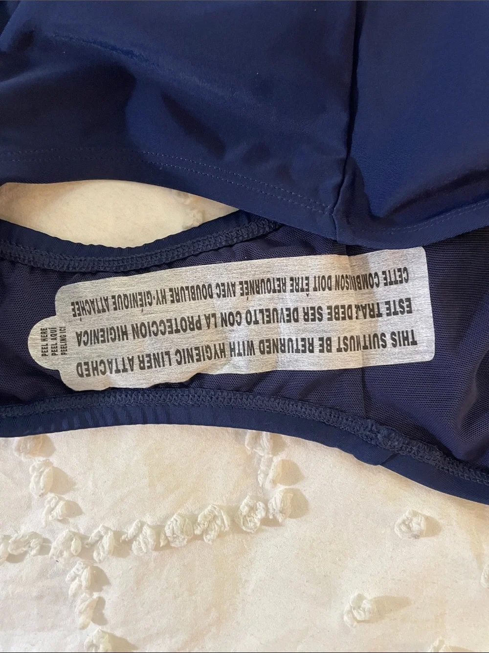 Lands' End Women's High-Waist Swim Bottoms - Navy Blue nwt